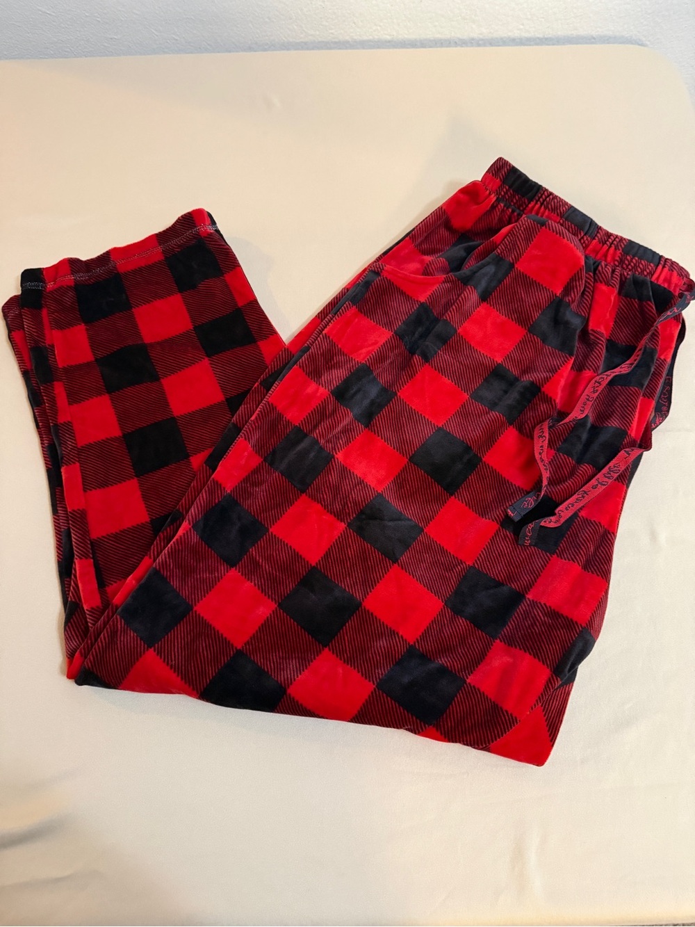 Muk Luks Red and Black Buffalo Plaid Pajama Pants